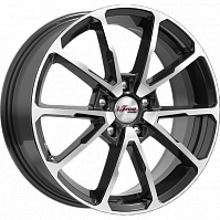 Литые диски Skibidi (КС909) 6.500xR17 5x114.3 DIA67.1 ET49 Блэк Джек для Solaris Hc