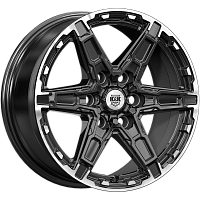 Литые диски Дистрикт (КС1159) 8.000xR18 6x139.7 DIA106.1 ET25 черный бриллиант для Sollers