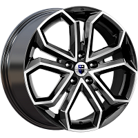 Литые диски Пандора (КС466) 8.500xR19 5x120 DIA67.1 ET45 алмаз черный для Volkswagen Touareg