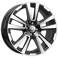 Литые диски КС874 (17_Vesta Cross) (КС874) 6.500xR17 4x100 DIA60.1 ET43 алмаз черный для Lada Vesta Cross