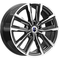 Литые диски Лацио (КС964) 7.500xR17 5x114.3 DIA67.1 ET40 алмаз черный для Mazda Mpv