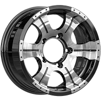 Литые диски Байконур (КС465М) 8.000xR16 6x139.7 DIA108.5 ET20 алмаз черный для Opel Frontera