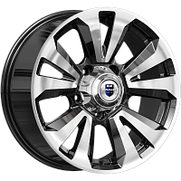 Литые диски Ла-Пас (КС897) 8.000xR18 5x139.7 DIA108.5 алмаз черный для УАЗ
