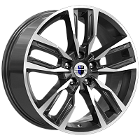 Литые диски Борэй (КС901) 8.000xR18 5x112 DIA66.6 ET45 алмаз черный для Audi S4 Cabriolet