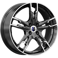 Литые диски Солар-оригинал (КС875) (КС875) 7.000xR17 4x100 DIA60.1 ET43 алмаз черный SK для Renault Scenic