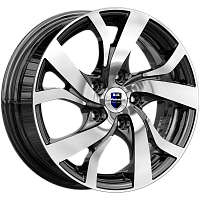 Литые диски Палермо (КС607) 6.500xR16 5x100 DIA67.1 ET38 алмаз черный для Toyota Verso-S