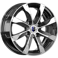 Литые диски Джемини (КС480) 5.500xR14 4x100 DIA67.1 ET39 алмаз черный