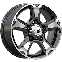 Литые диски Атлант (КС757) 7.000xR16 5x139.7 DIA108.5 ET35 алмаз черный для УАЗ Карго