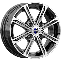 Литые диски Флэш (КС710) 5.000xR13 4x98 DIA58.5 ET35 алмаз черный