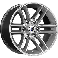 Литые диски Алгама (КС762) 8.000xR17 6x139.7 DIA106.1 ET-10 дарк платинум для Toyota Land Cruiser Prado
