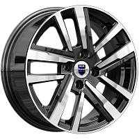 Литые диски Хант (КС1034) 6.000xR15 4x98 DIA58.5 ET33 алмаз черный для FIAT 500