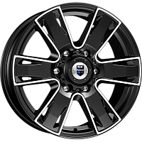 Литые диски Севенна (КС726) 7.000xR17 6x139.7 DIA106.1 ET30 алмаз черный для Hyundai H-1 / Starex