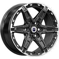 Литые диски Дистрикт (КС1159) 8.000xR18 6x114.3 DIA66.1 ET25 черный бриллиант для Nissan Литые диски Дистрикт (КС1159) 8.000xR18 6x114.3 DIA66.1 ET25 черный бриллиант для Nissan