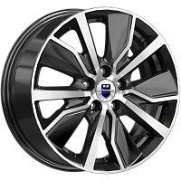 Литые диски Гамбит (КС961) 6.500xR16 5x110 DIA65.1 ET38 алмаз черный для Opel Corsa
