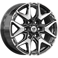 Литые диски Гангут (КС1176) 7.500xR18 6x114.3 DIA66.1 ET45 алмаз черный для Dongfeng