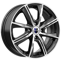 Литые диски Арнар (КС890) 6.000xR15 4x100 DIA67.1 ET45 алмаз черный SK для Opel Astra