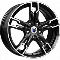 Литые диски Солар (КС875) 7.000xR17 5x112 DIA66.6 ET40 алмаз черный SK для Volkswagen Jetta