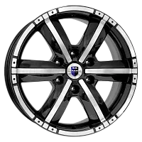 Литые диски Окинава (КС635) 7.500xR17 6x114.3 DIA66.1 ET30 алмаз черный для Nissan Pathfinder