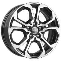 Литые диски КС892 (17_Arkana) (КС892) 6.500xR17 5x114.3 DIA66.1 ET50 алмаз черный для Renault Arkana