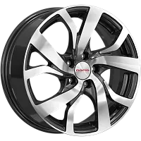 Литые диски Палермо (КС607) 6.500xR16 5x100 DIA67.1 ET38 алмаз черный для Toyota Will Vs